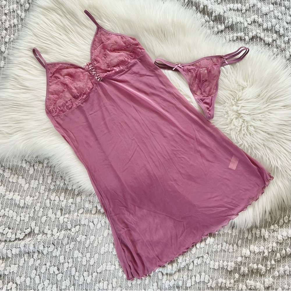 NWOT Dusty Pink Lingerie Set